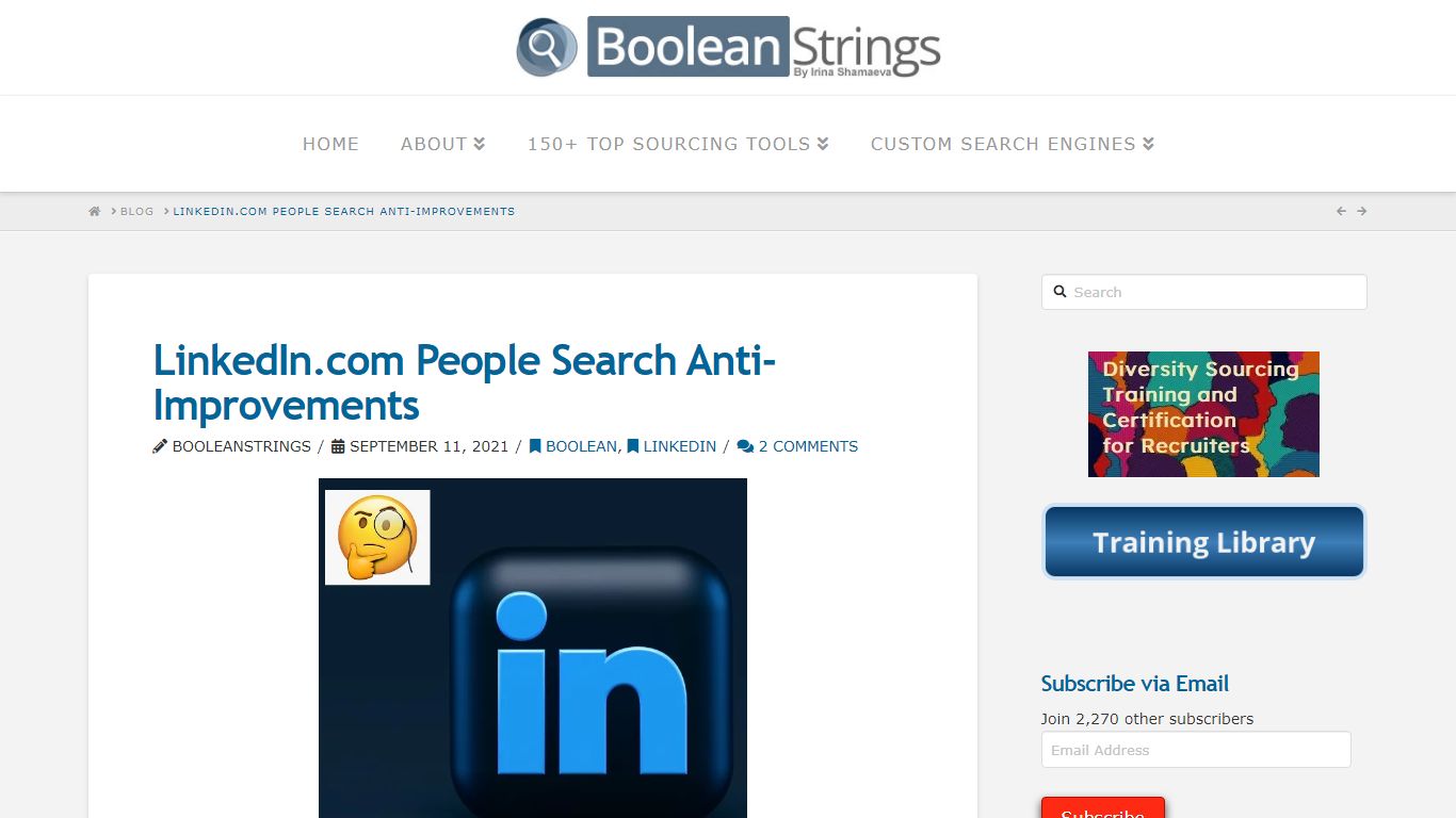 LinkedIn.com People Search Anti-Improvements | Boolean Strings